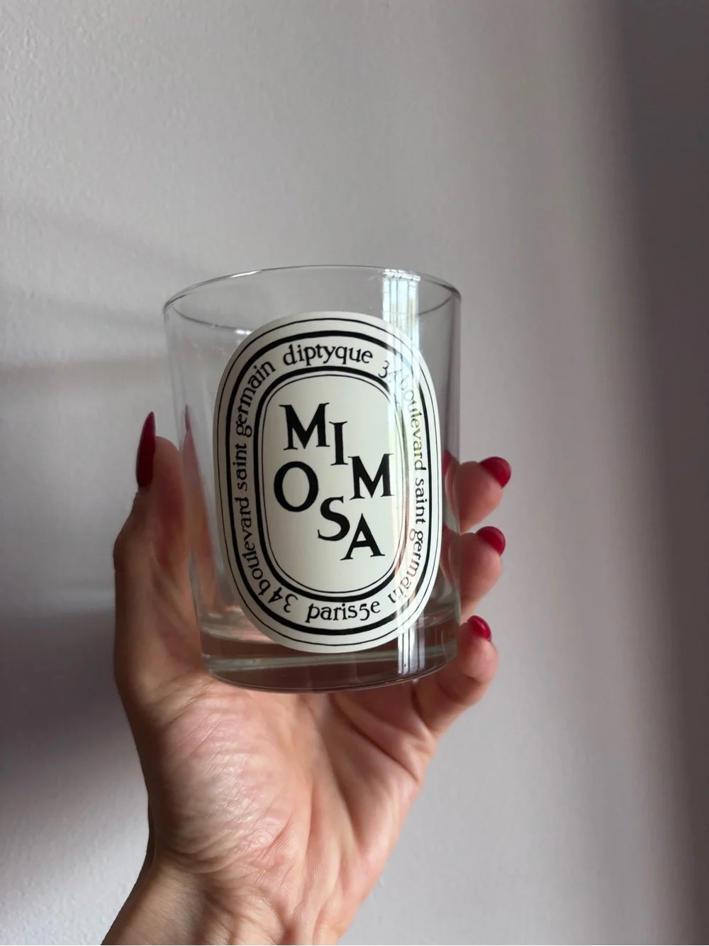 Diptyque Mimosa Empty Candle Jar with Box.